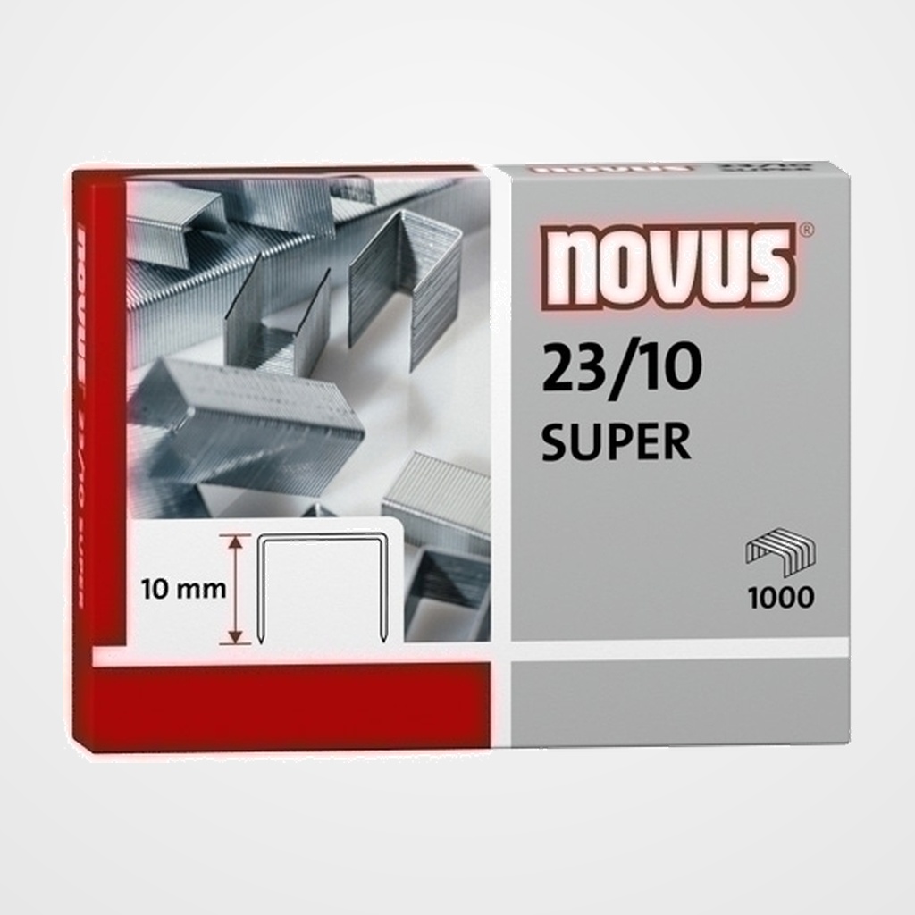 GRAPAS NOVUS GRUESOS 23/10 GALVANIZADAS caja de 1000