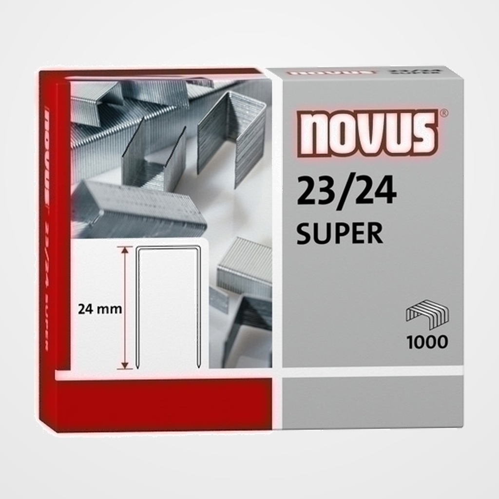 GRAPAS NOVUS GRUESOS 23/24 GALVANIZADAS caja de 1000