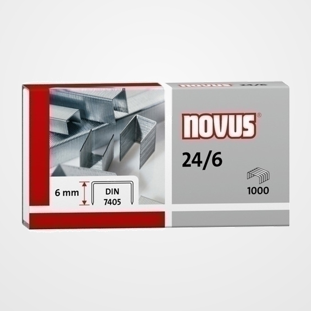 GRAPAS NOVUS 24/6 GALVANIZADAS caja de 1000