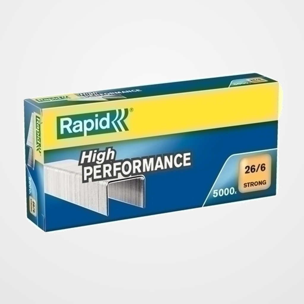 GRAPAS RAPID STRONG 26/6 mm. GALVANIZADAS caja de 5000