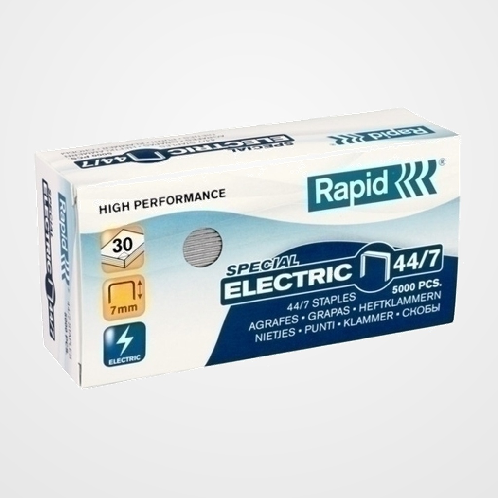 GRAPAS RAPID STRONG 44/7 mm. GALVANIZADAS caja de 5000