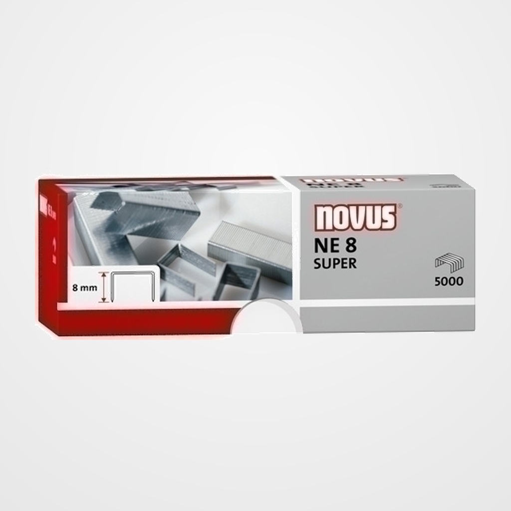 GRAPAS NOVUS para ELECTRICA NE 8 GALVANIZADAS caja de 5000