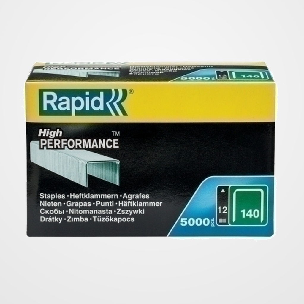 GRAPAS RAPID CLAVADORA 140/ 12 mm. GALVANIZADAS caja de 5000