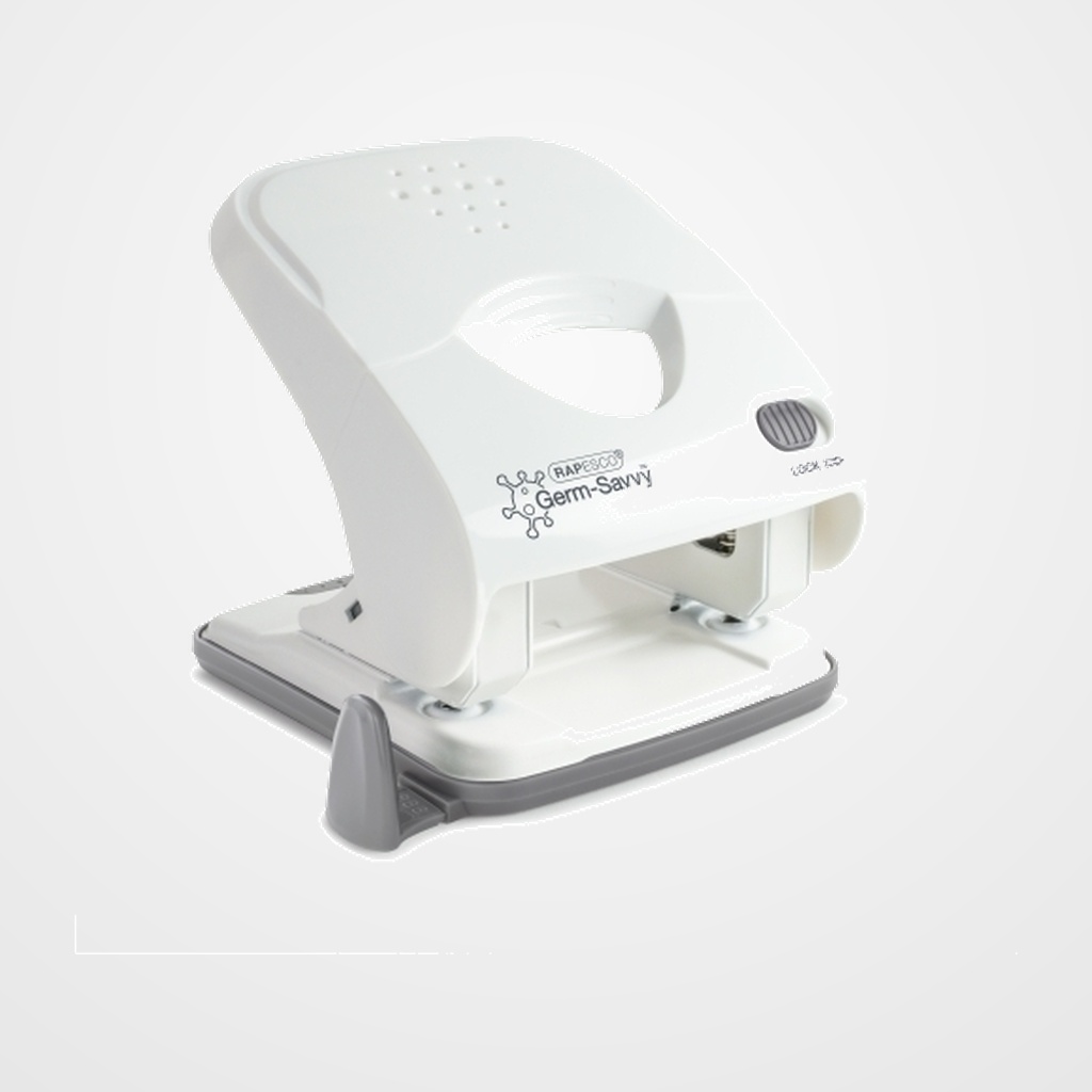 TALADRO 2 P. RAPESCO ANTIBACTERIANO X5 (40 hojas) BLANCO