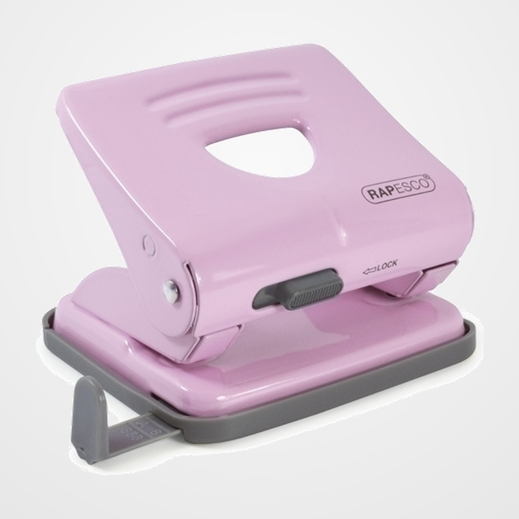 TALADRO 2 P. RAPESCO 825 METALICO (25 hojas) ROSA CARAMELO