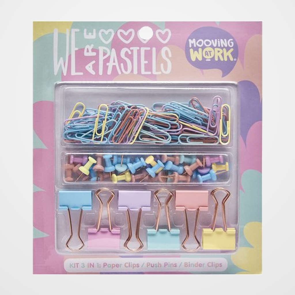 SET de PAPELERIA MOOVING PASTEL OFFICE
