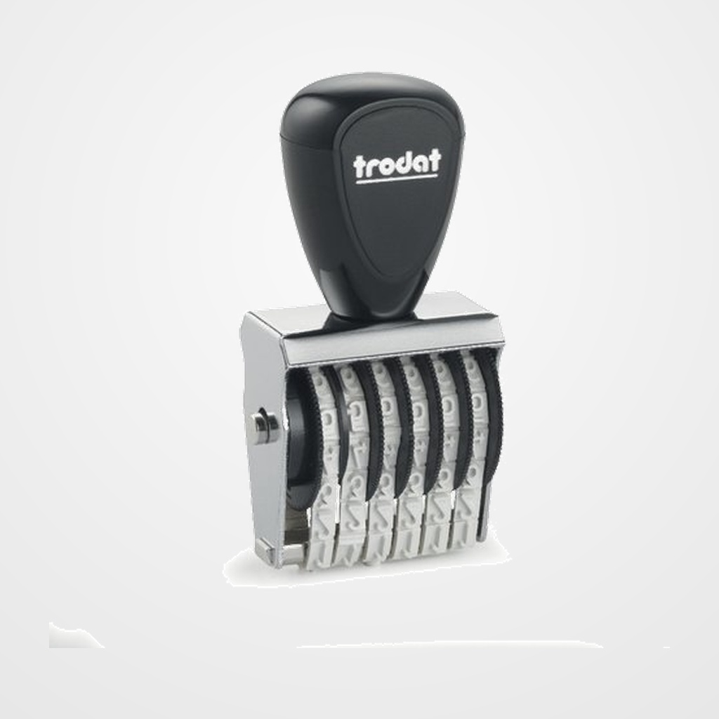 NUMERADOR ent.MANUAL TRODAT  4 mm.  6 bandas