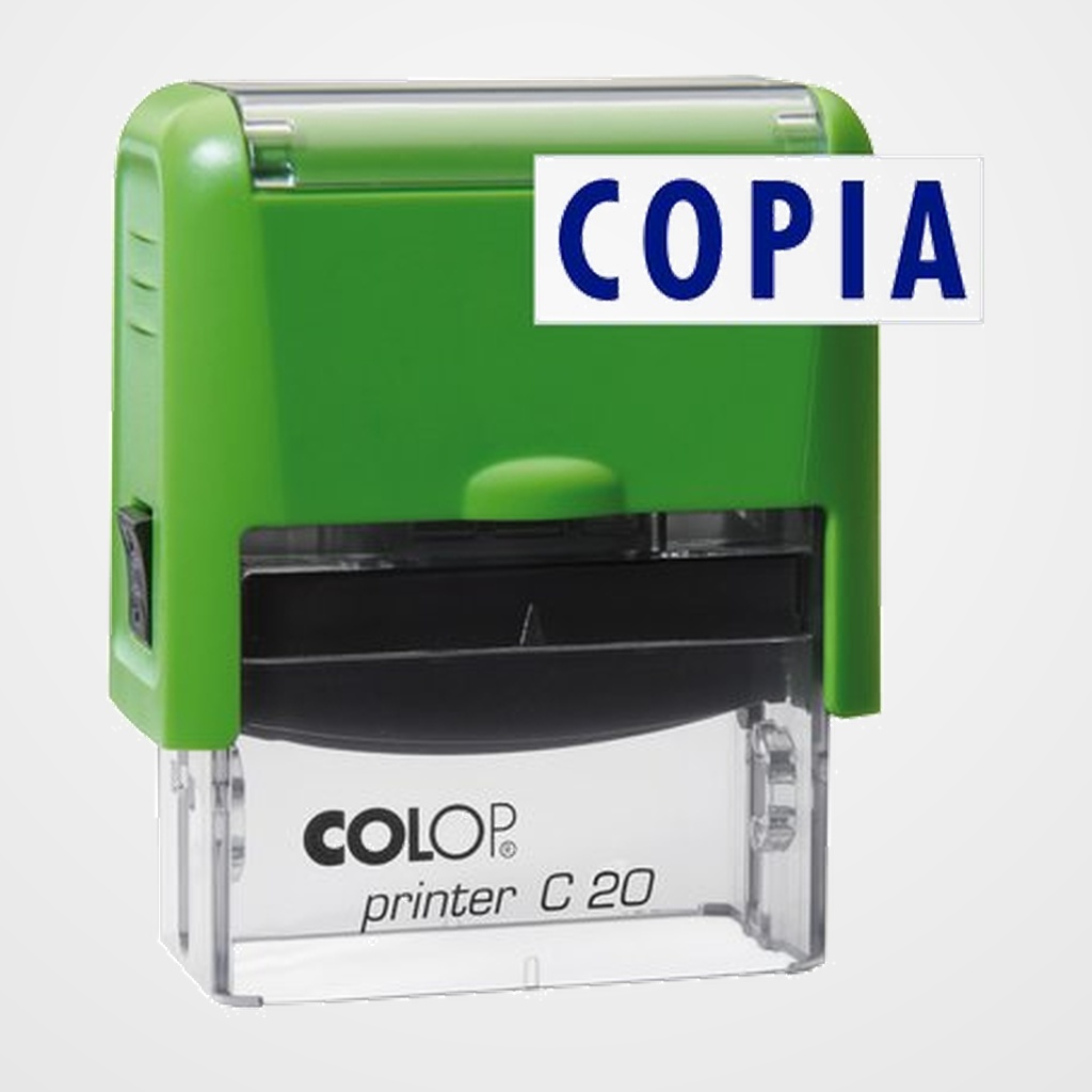 SELLO ent.AUT. COLOP PRINTER C20 (38x14 mm.)  COPIA  TINTA AZUL