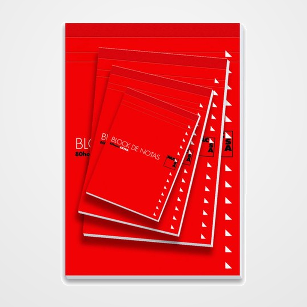 [10014002] BLOC DE NOTAS PACSA TAPA 4º 80h LISO