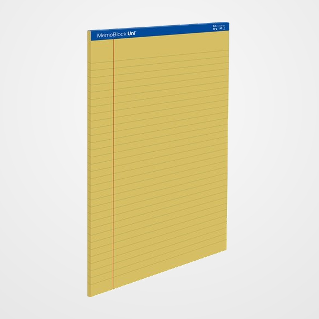 [10003743] BLOC DE NOTAS UNIPAPEL MEMOBLOC A4 80h 60g RAYADO