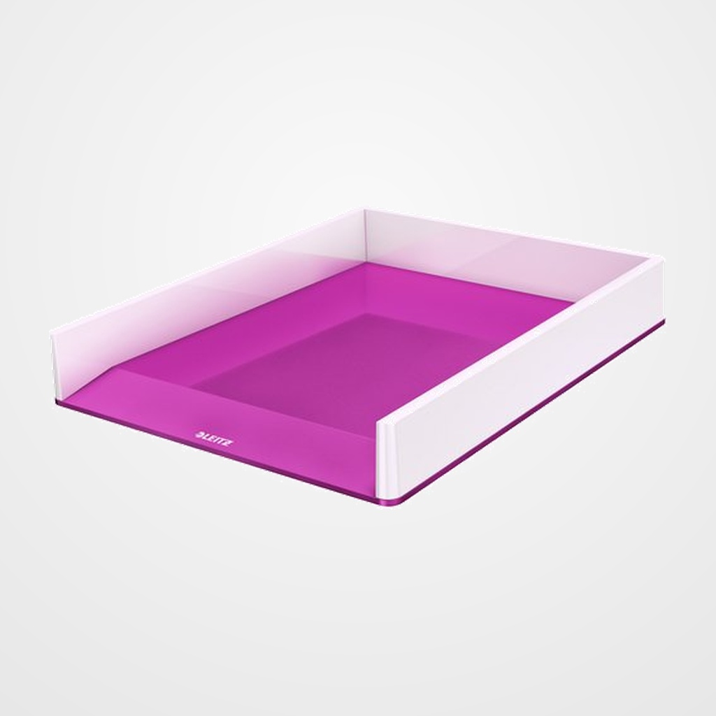 BANDEJA SOBREMESA LEITZ WOW DUAL FUCSIA METALIZADO/BLANCO