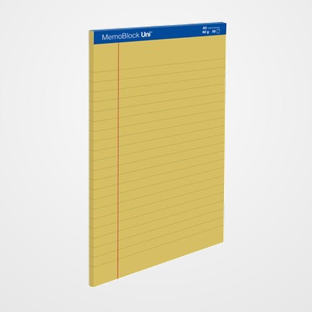 BLOC DE NOTAS UNIPAPEL MEMOBLOC A5 80h 60g RAYADO