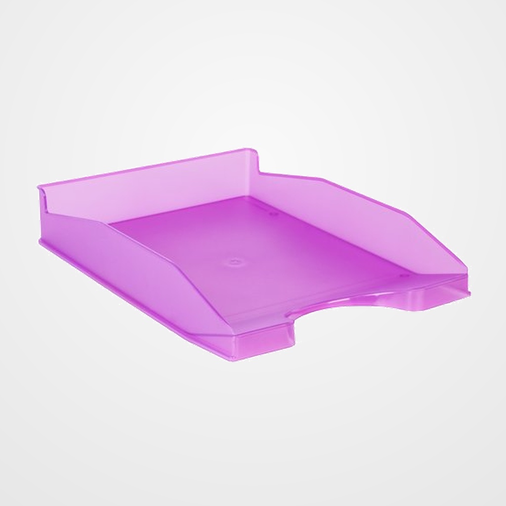 BANDEJA SOBREMESA TRASLUCIDA MALVA
