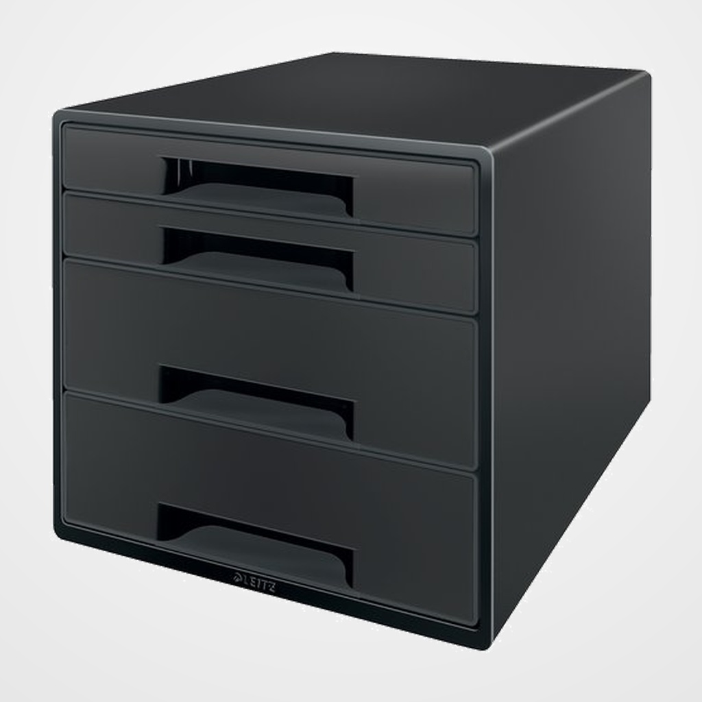 MODULO LEITZ RECYCLE 4 CAJONES NEGRO