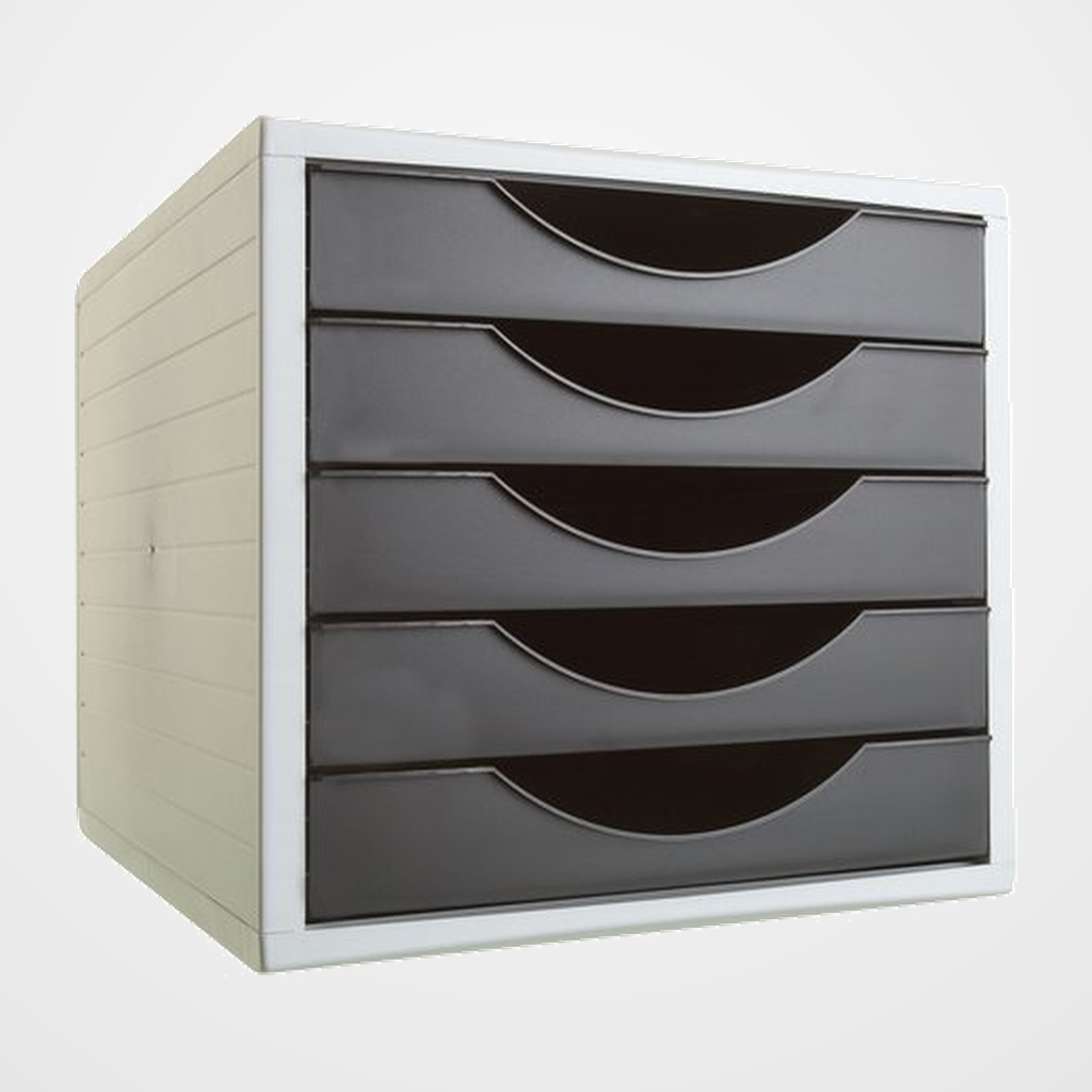 [14504148] MODULO 5 CAJONES ARCHIVOTEC GRIS/NEGRO