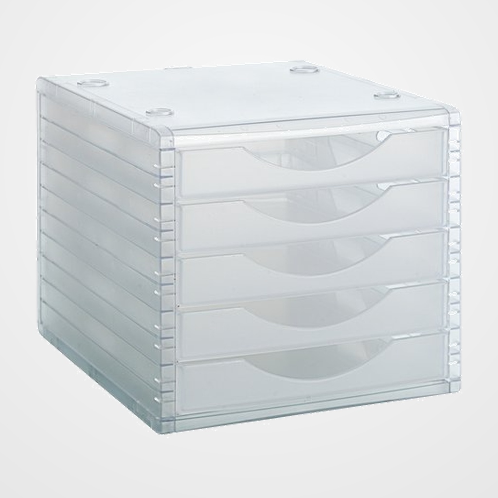 MODULO 5 CAJONES ARCHIVOTEC TRASLUCIDO CRISTAL/CRISTAL