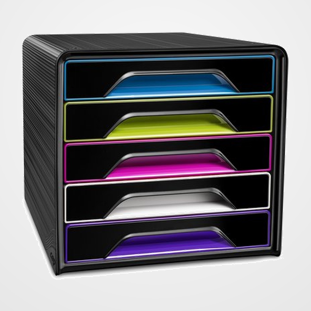 MODULO CEP 7-111G SMOOVE 5 CAJONES NEGRO/SURTIDOS