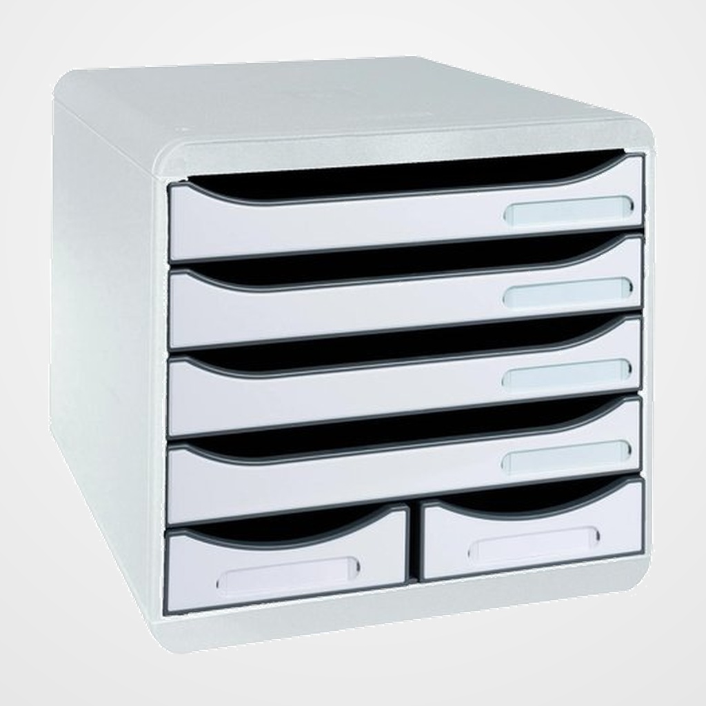 MODULO EXACOMPTA OFFICE 6 CAJONES BIG BOX MAXI GRIS CLARO