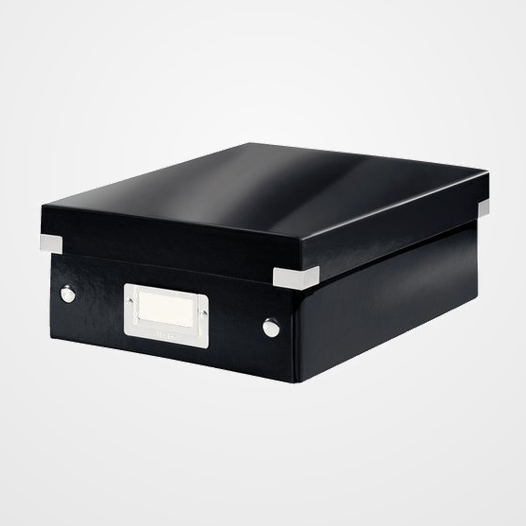 CAJA PARA ALMACENAMIENTO LEITZ CLICK&STORE ORGANIZADORA 84% CARTON RECICLADO PEQUEÑA 220x100x285 mm NEGRO