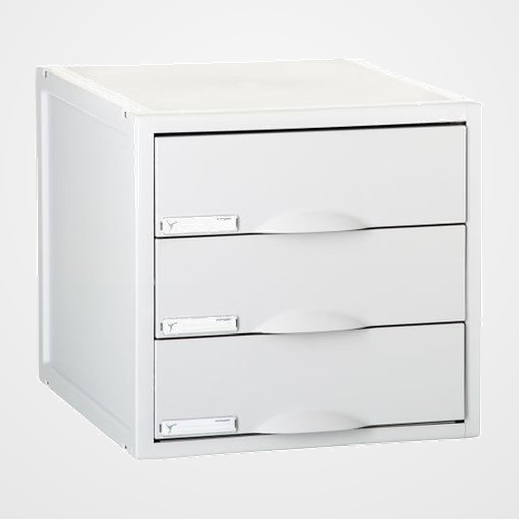 MODULO ARCHISYSTEM 3 CAJONES DE 82 mm. GRIS