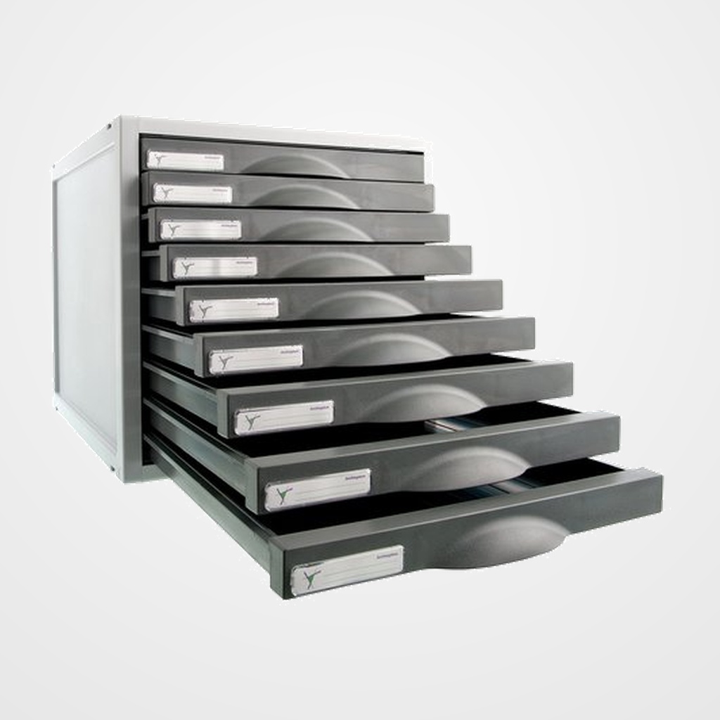 MODULO ARCHISYSTEM 9 CAJONES GRAFITO