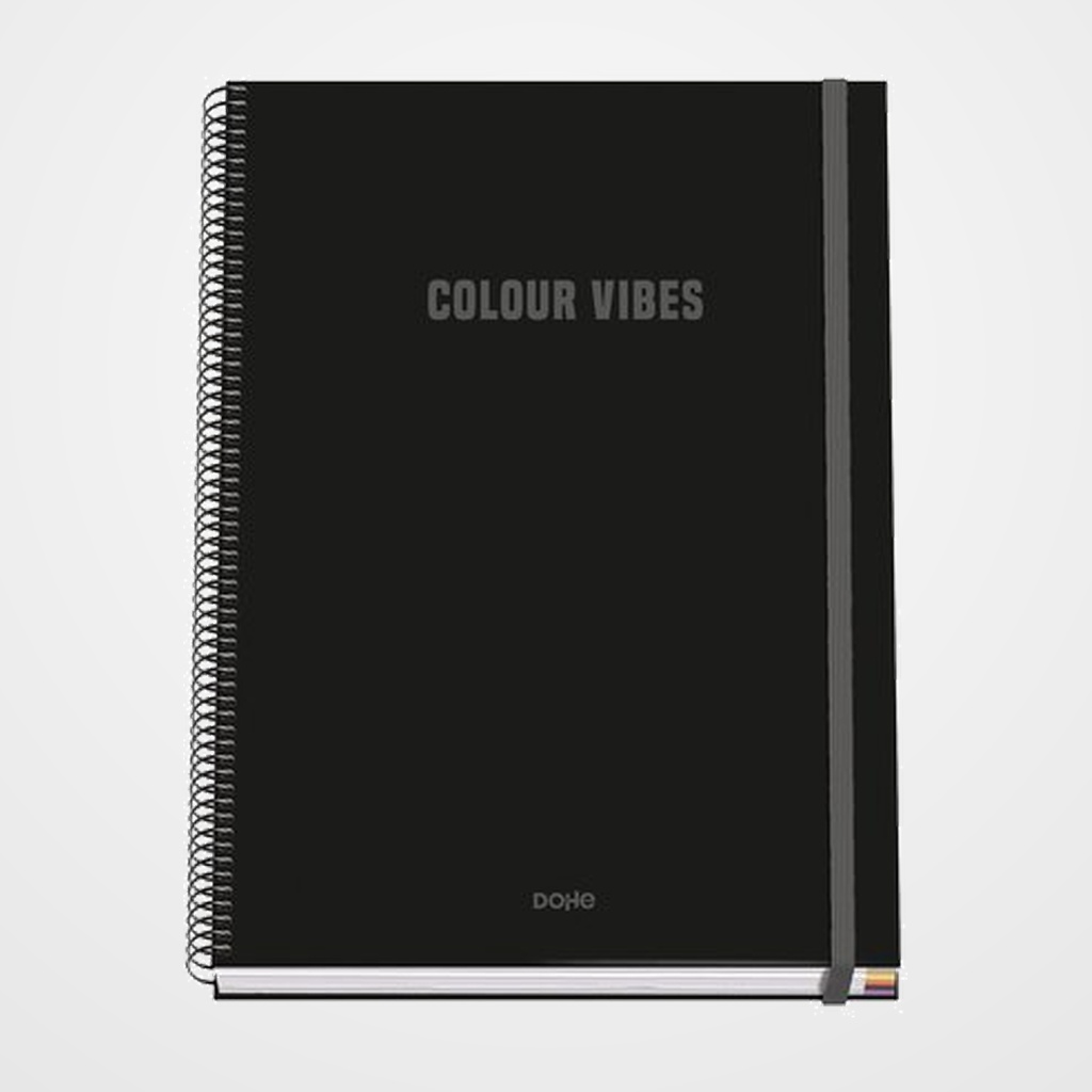 BLOC DOHE COLOUR VIBES micro.tapa EXTRA A4 100h 90gr CUADRIC.5x5 NEGRO