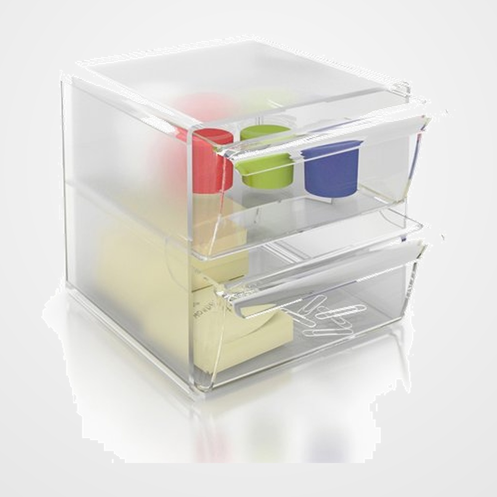 BANDEJA ORGANIZADOR ARCHICUBO 6702 (cubo 2 cajones grandes) CRISTAL