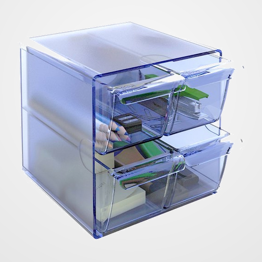 BANDEJA ORGANIZADOR ARCHICUBO 6704 (cubo 4 cajones pequeños) AZUL