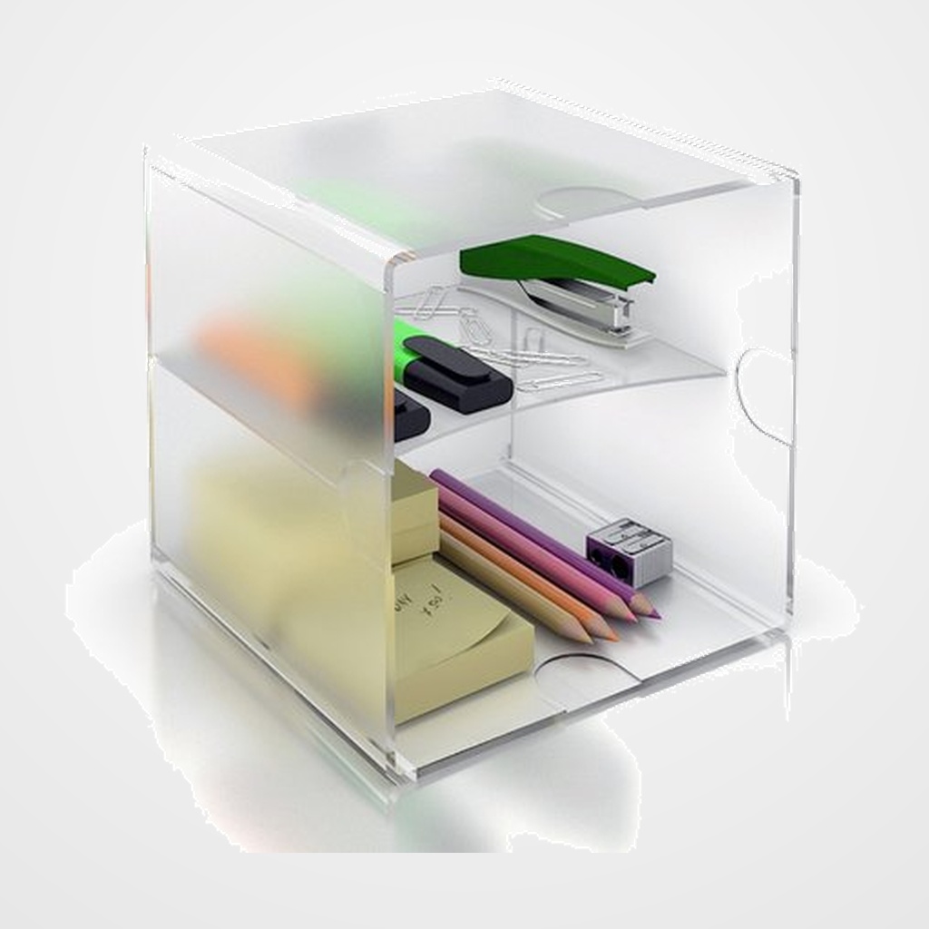 BANDEJA ORGANIZADOR ARCHICUBO 6705 (cubo con estante) CRISTAL