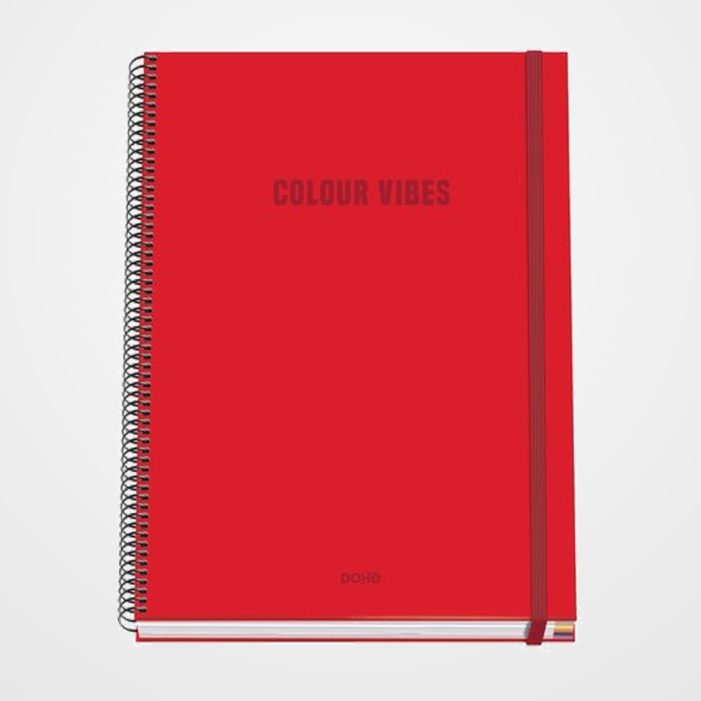 [62503580] BLOC DOHE COLOUR VIBES micro.tapa EXTRA A4 100h 90gr CUADRIC.5x5 ROJO