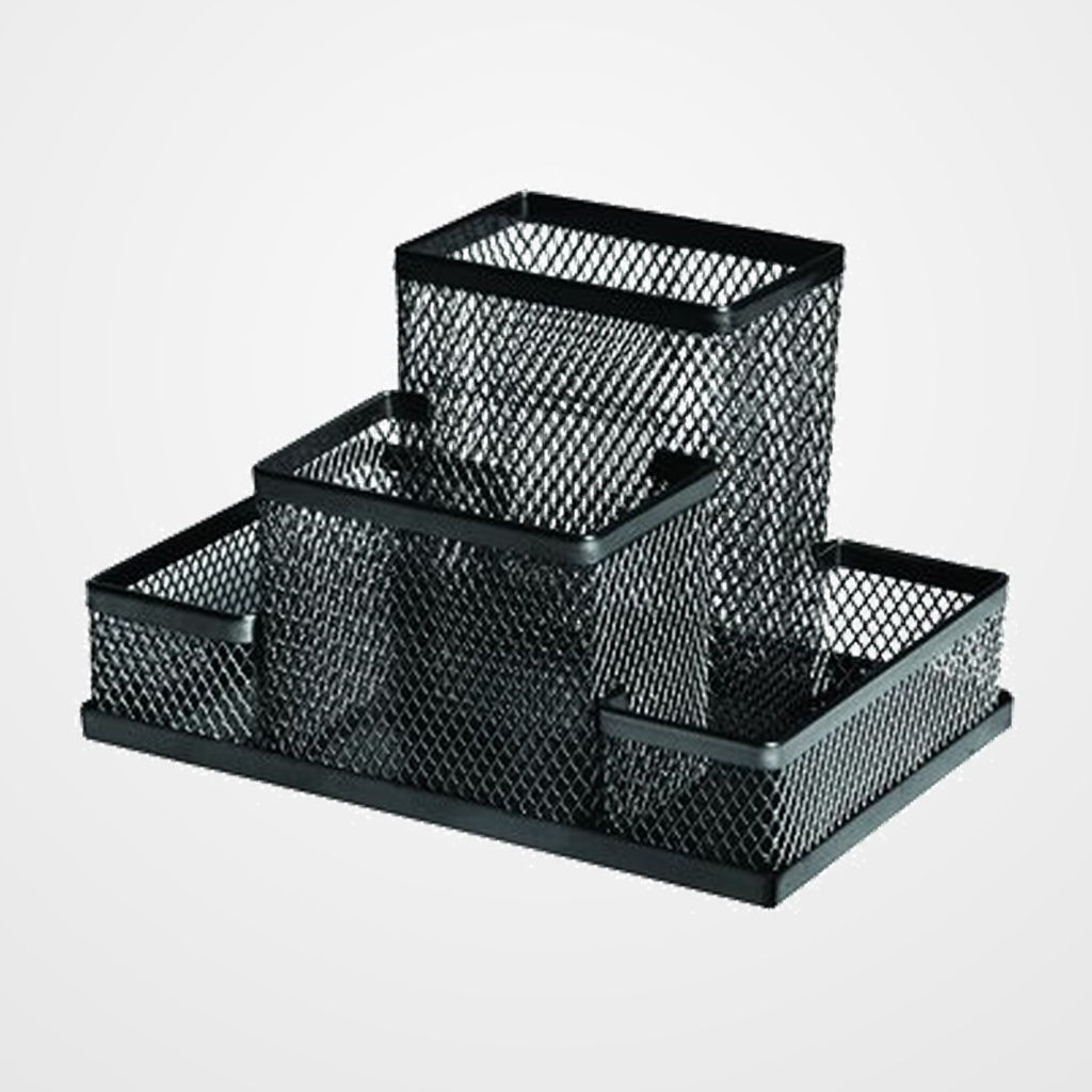 [22501014] ORGANIZADOR SOBREMESA FOROFIS RECTANGULAR METALICO MALLA NEGRO