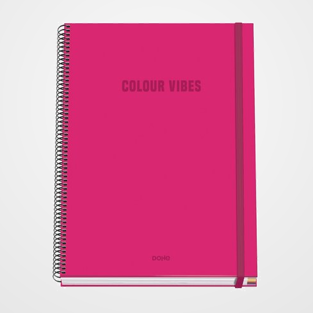 BLOC DOHE COLOUR VIBES micro.tapa EXTRA A4 100h 90gr CUADRIC.5x5 ROSA