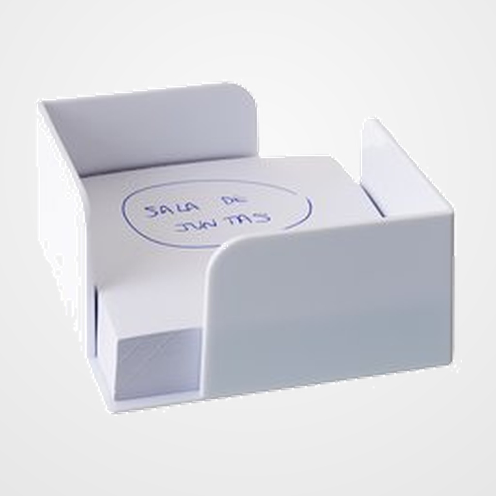 PORTA NOTAS A.2000 105x105x55 mm BLANCO (No incluye taco)