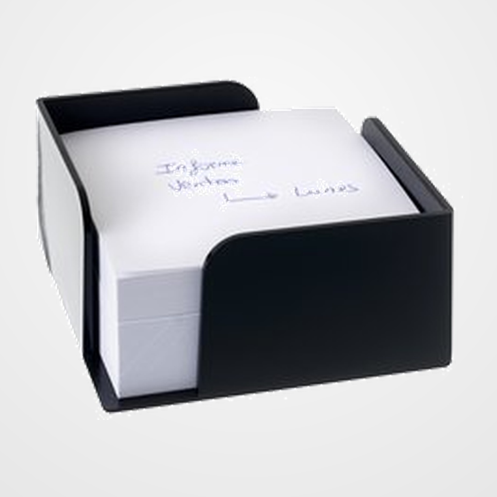 PORTA NOTAS A.2000 105x105x55 mm NEGRO (No incluye taco)