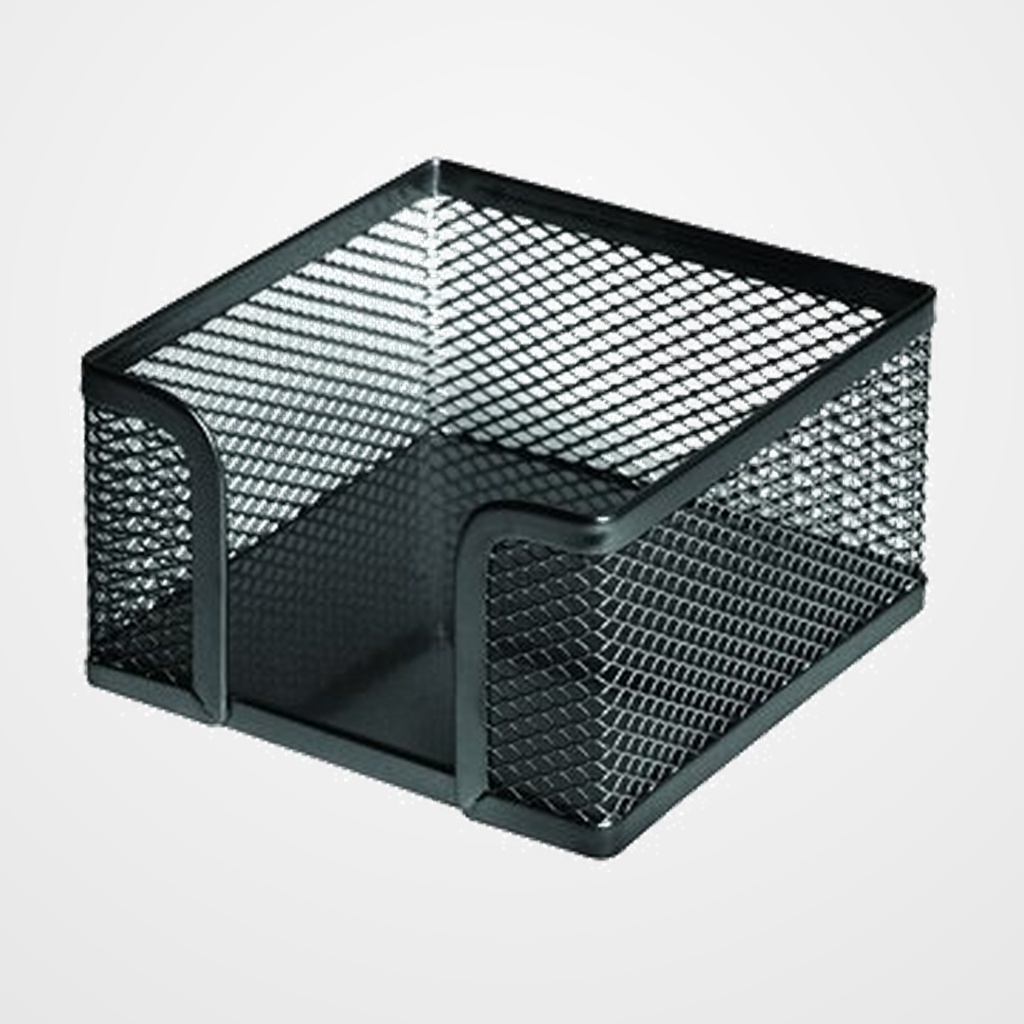 [24301166] PORTA NOTAS FOROFIS METALICO MALLA CUADRADO NEGRO