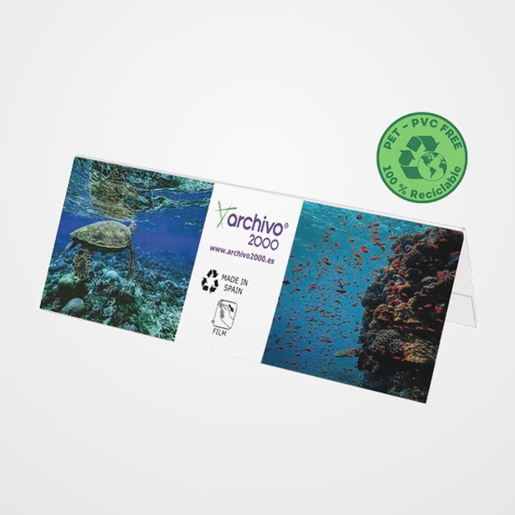 PORTA-NOMBRES SOBREMESA A.2000 A5 PVC TRANSPARENTE