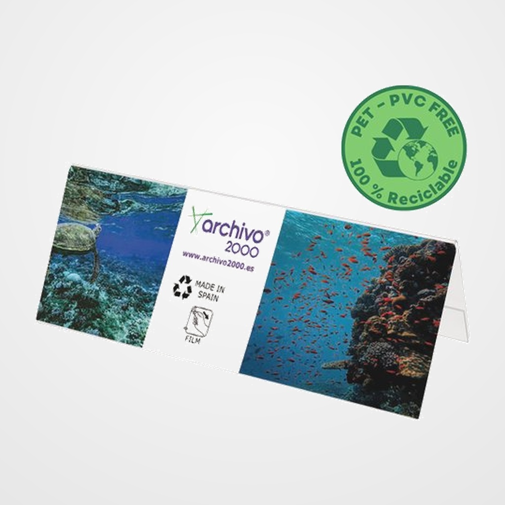 PORTA-NOMBRES SOBREMESA A.2000 A6 PVC TRANSPARENTE