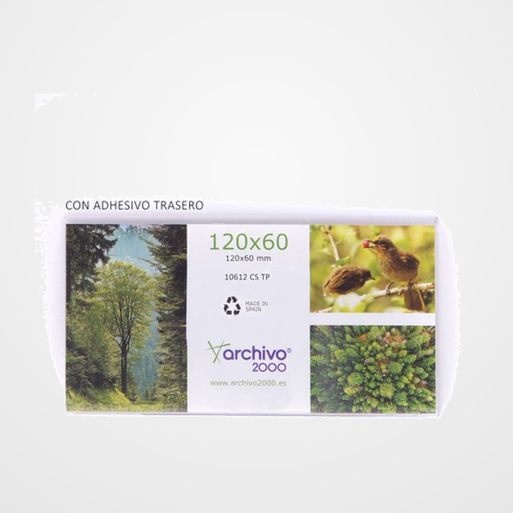 PORTA-NOMBRES MURAL A.2000 120x65 CON ADHESIVO TRANSPARENTE