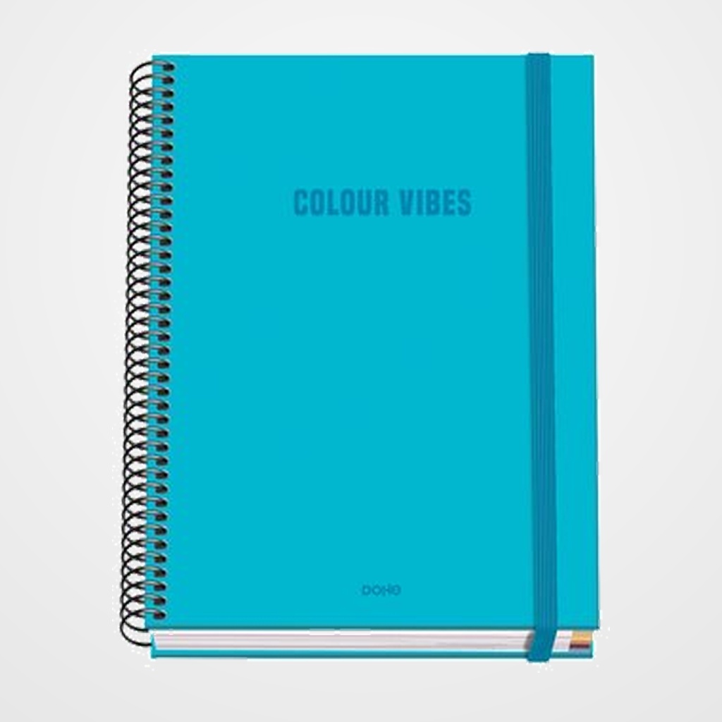 BLOC DOHE COLOUR VIBES micro.tapa EXTRA A5 100h 90gr CUADRIC.5x5 CYAN