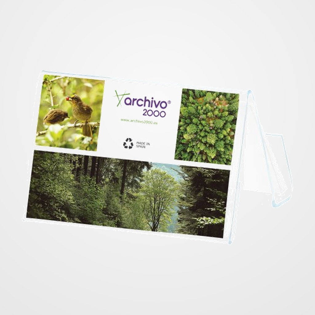 PORTATARJETA SOBREMESA CRISTAL HORIZONTAL