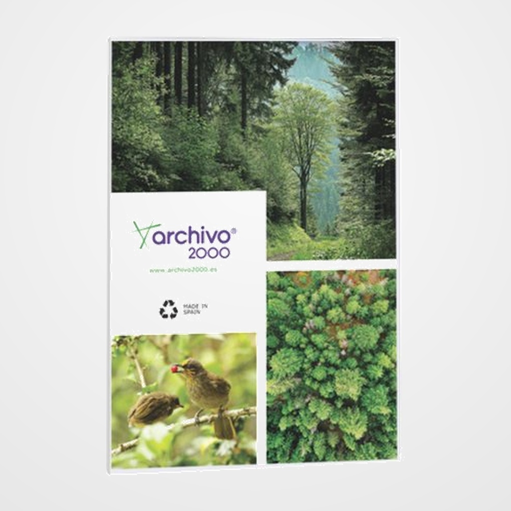 EXPOSITOR MULTIUSOS MURAL A.2000 GREEN DISPLAY ADHESIVO A4 VERTICAL PREMIUM CRISTAL