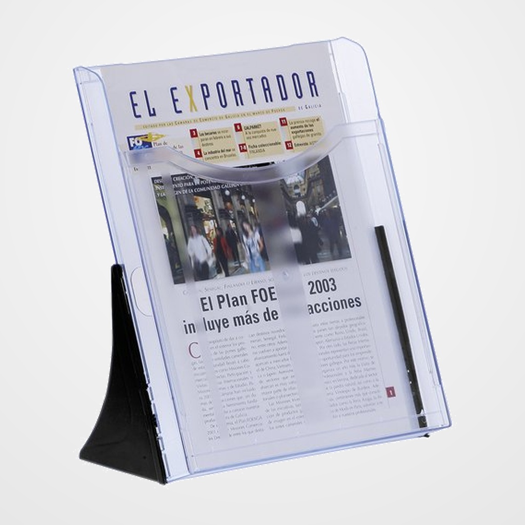 SOPORTE VERTICAL 1 BANDEJA A4 ARCHIPLAY AZUL TRANSPARENTE