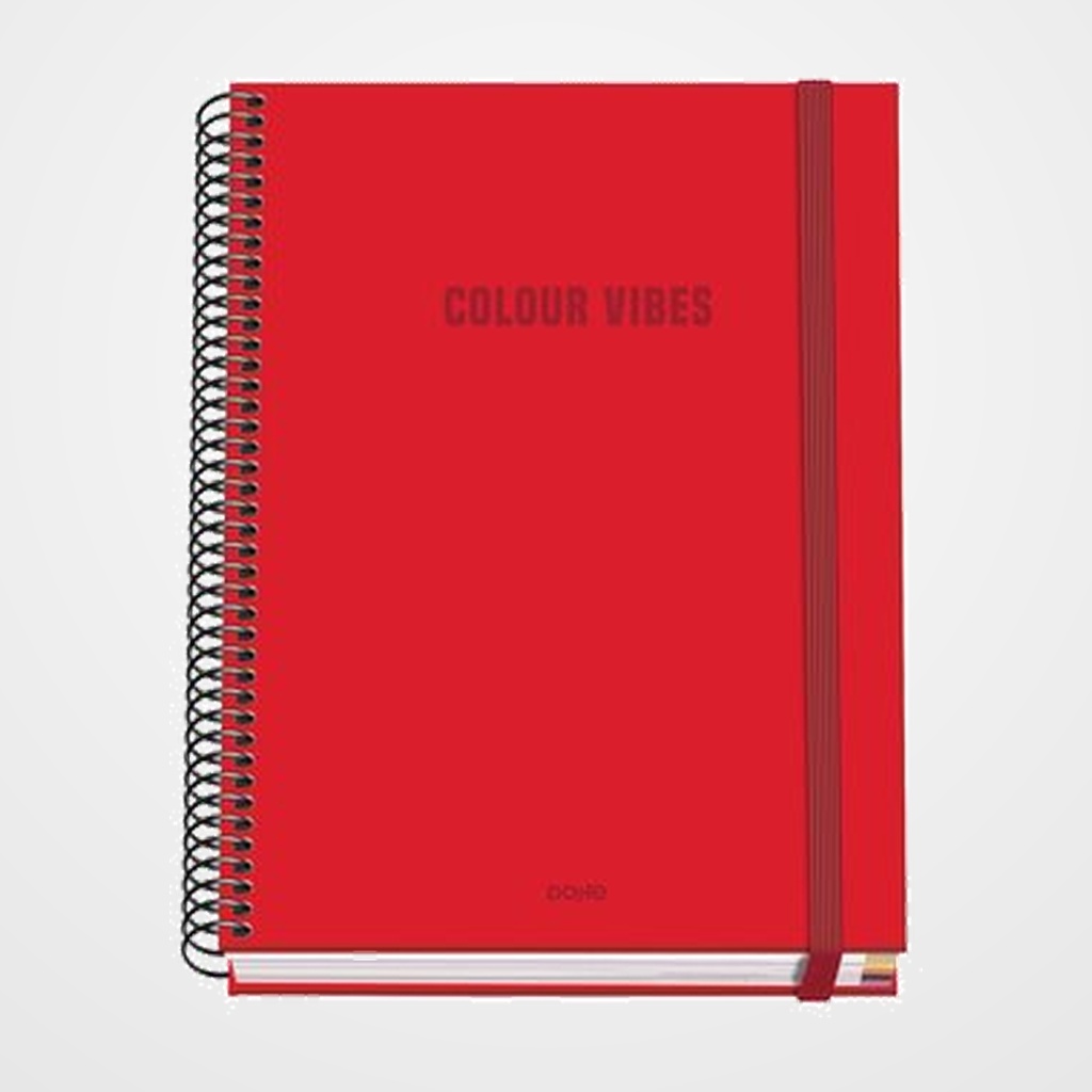 BLOC DOHE COLOUR VIBES micro.tapa EXTRA A5 100h 90gr CUADRIC.5x5 ROJO