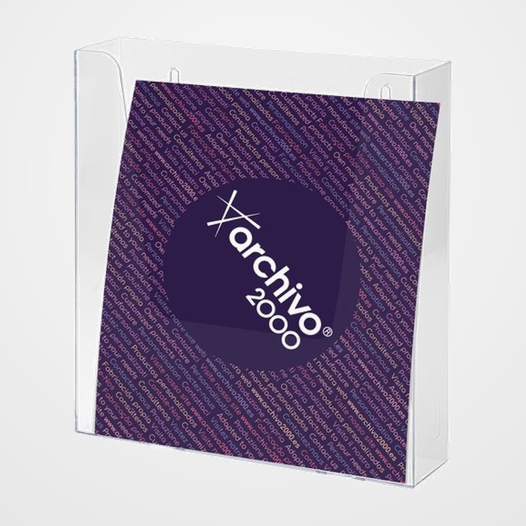 PORTAFOLLETOS MURAL A.2000 A5 VERTICAL 1 COMPARTIMENTO RESPALDO ALTO CRISTAL