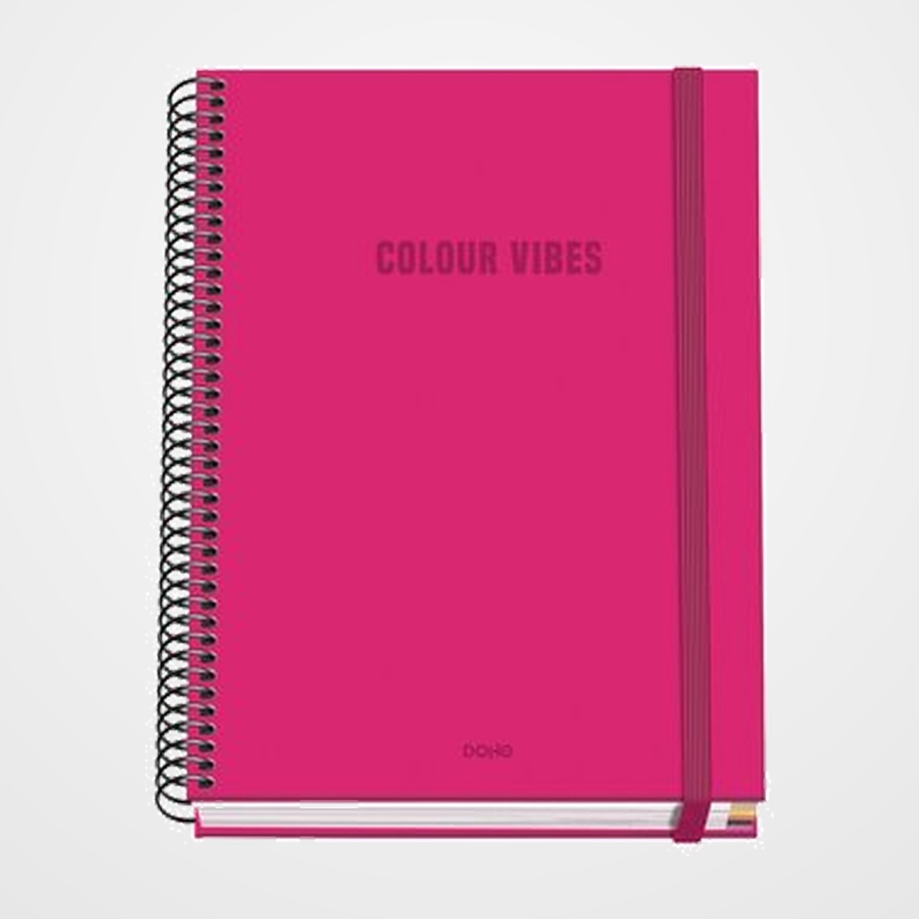 [62503592] BLOC DOHE COLOUR VIBES micro.tapa EXTRA A5 100h 90gr CUADRIC.5x5 ROSA