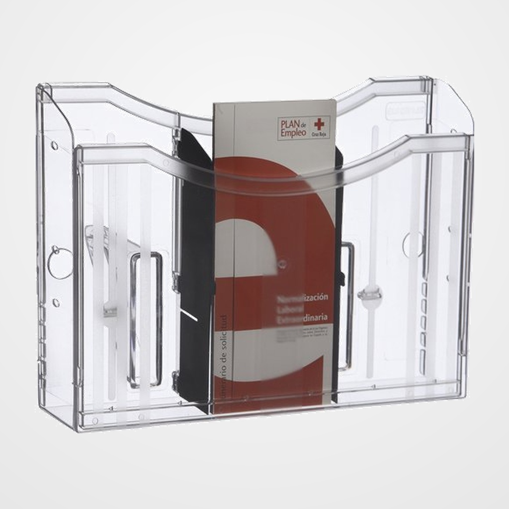 SOPORTE MURAL DE 1 BANDEJA A4 HORIZONTAL ARCHIPLAY TRANSP.