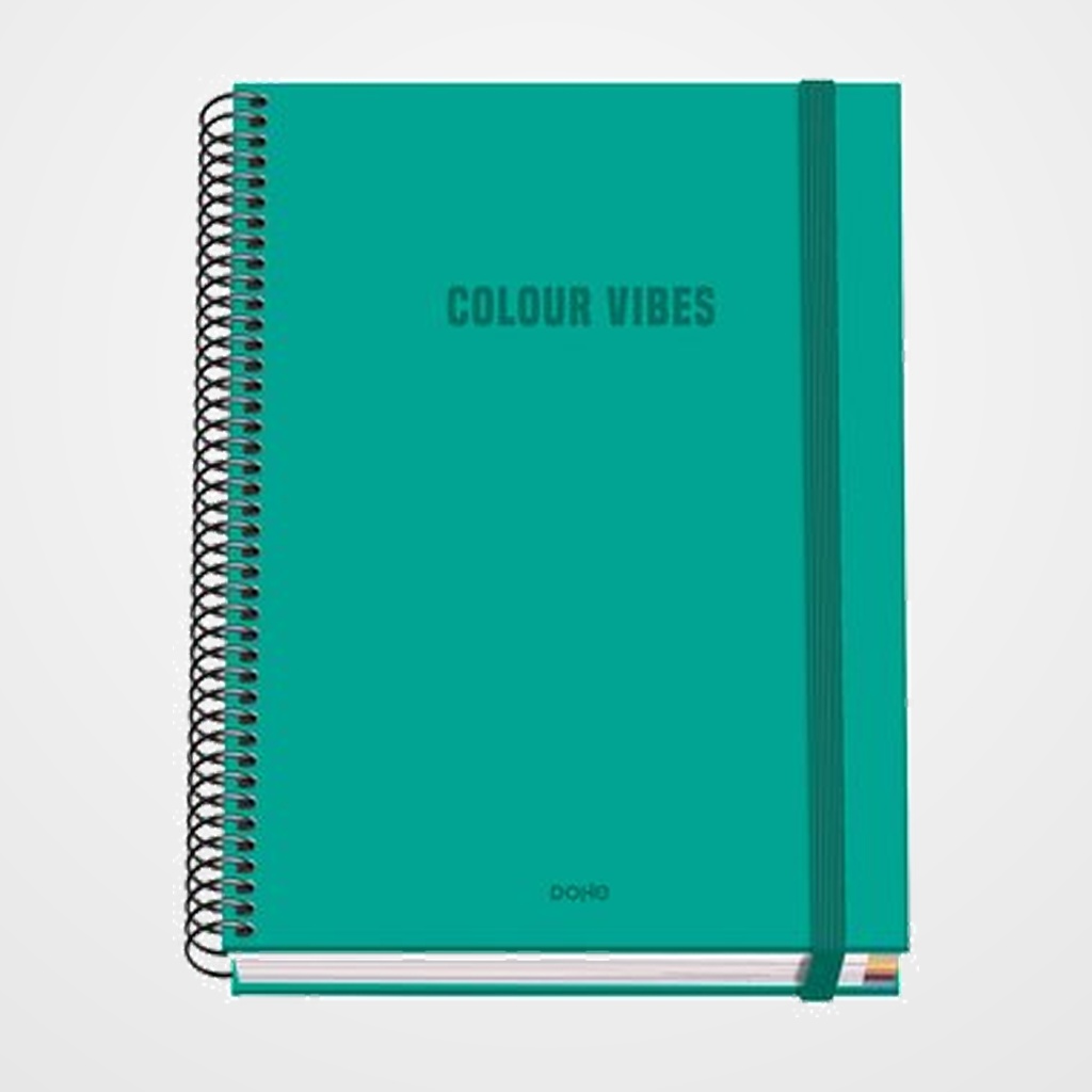BLOC DOHE COLOUR VIBES micro.tapa EXTRA A5 100h 90gr CUADRIC.5x5 VERDE