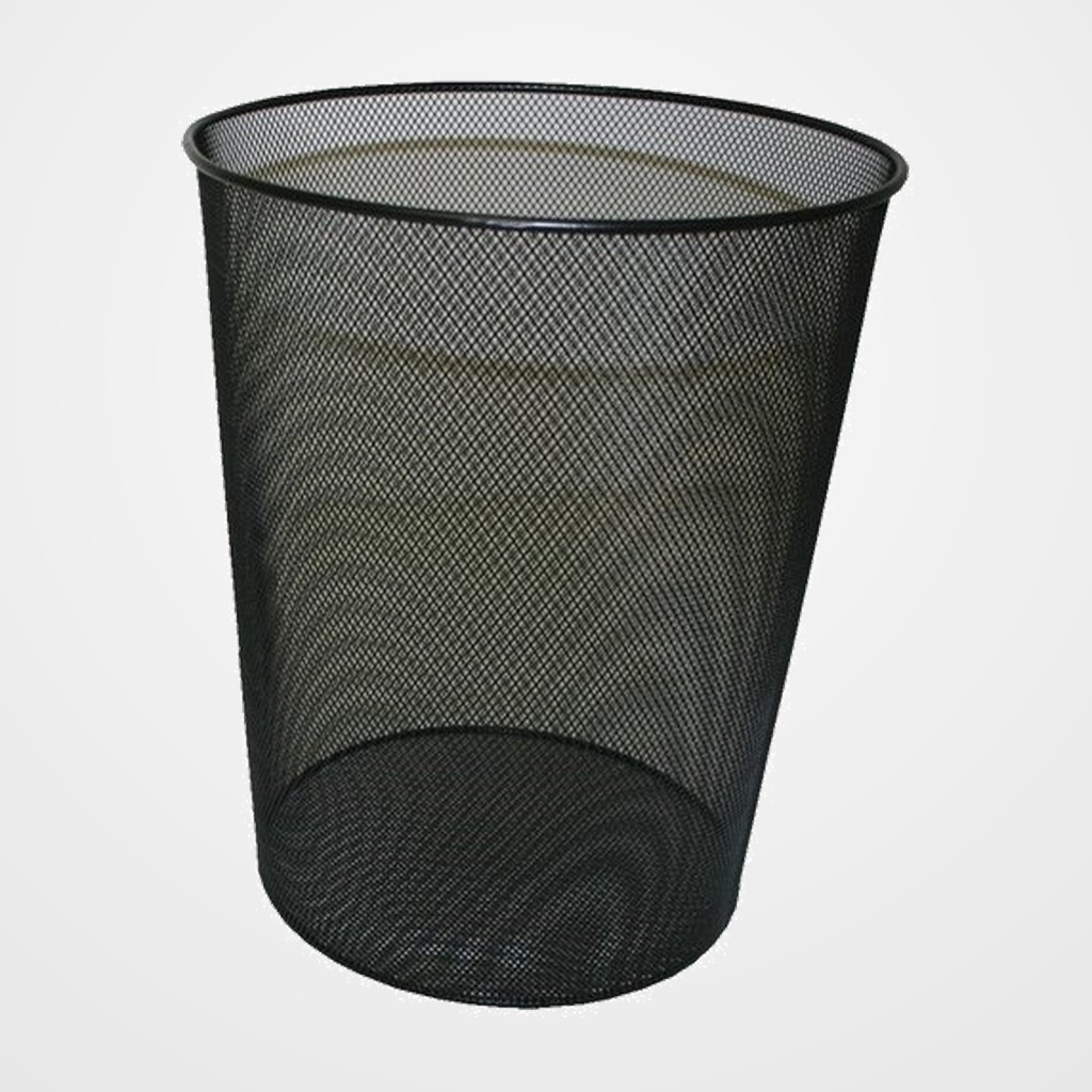 PAPELERA METALICA REJILLA GRANDE NEGRA