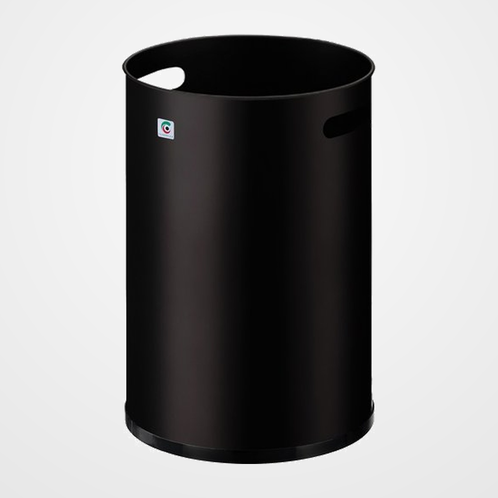 PAPELERA METALICA CILINDRO P-21 (25 Ø x 37cm) 18 LITROS NEGRO