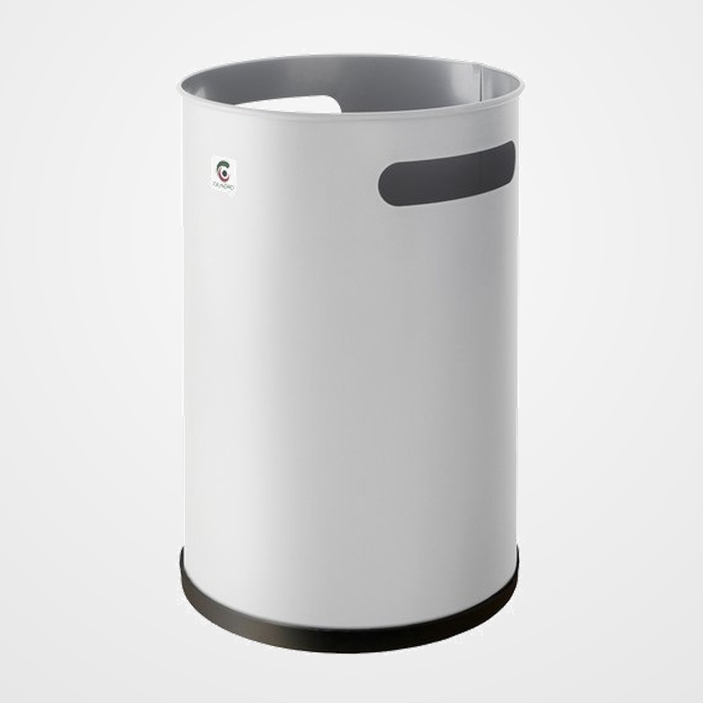 PAPELERA METALICA CILINDRO P-21 (25 Ø x 37cm) 18 LITROS RAL 9006
